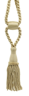 Lot De 2 Embrasses à Gland Décopro - Couleur Désert Sable Beige (RB04) - Neufs