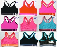 8938 NEW Under Armour Women's Mid Sports Bra Top Yoga Gym Fitness Solid XS S M L