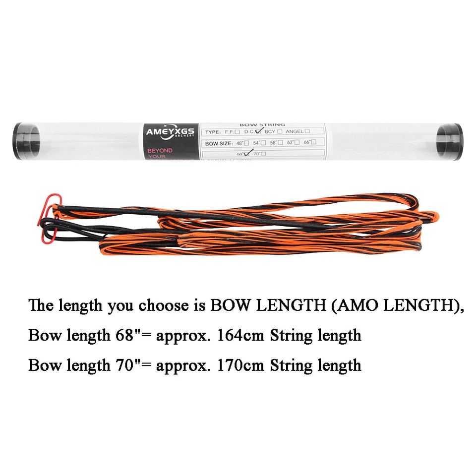 68" 70" Recurve Bow Bowstring Dacron Handmade Longbow Strings Archery Hunting - Image 4 of 4