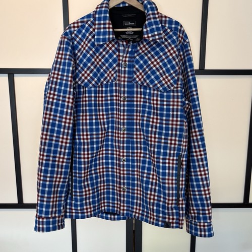 LL Bean Traverse Soft Shell Snowboarding Jacket Plaid Large TALL *FLAWS!! Read - Picture 2 of 21