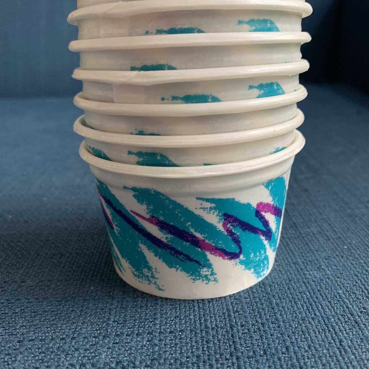 Paper Cup Pattern Teal And Purple Cup Pattern