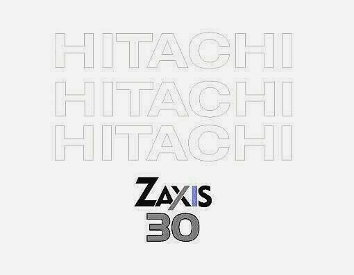 HITACHI ZX30 Mini Excavator Tracks Vinyl Decals Sticker