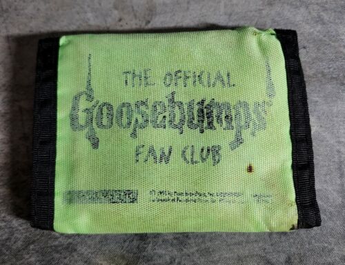 RARE Vintage 1996  Goosebumps Scholastic Fan Club Wallet Slime Green RL Stine 90 - Afbeelding 1 van 7