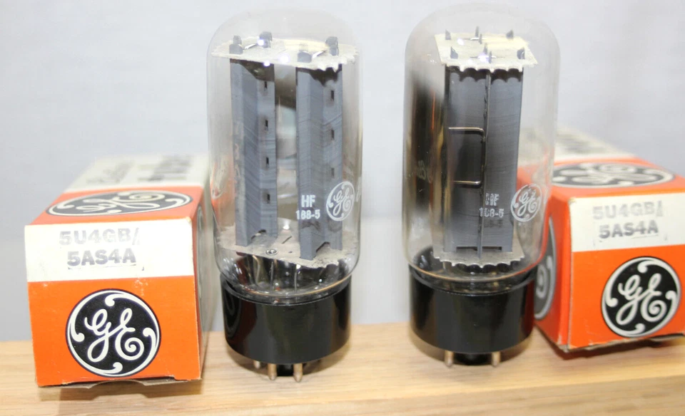 2 tubos NOS NUEVO EN CAJA GE EMPAREJADOS Y BAL 5U4GB 5AS4A - Probados 105% en 539B Mismas fechas Foto 3 de 4