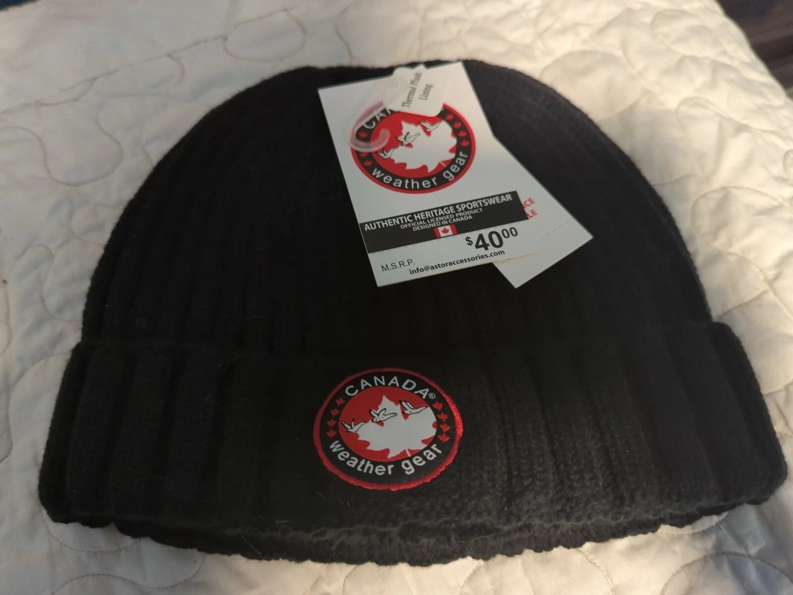 CANADA Weather Gear Winter Hat Fleece Lined Beanie MSRP $40