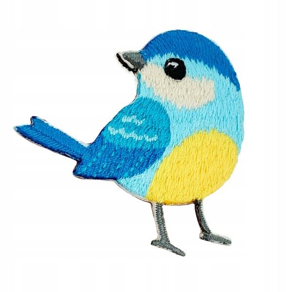 AufnäHer Gestickter Blauer Vogel Diy AufnäHer Patches Applikationen-image