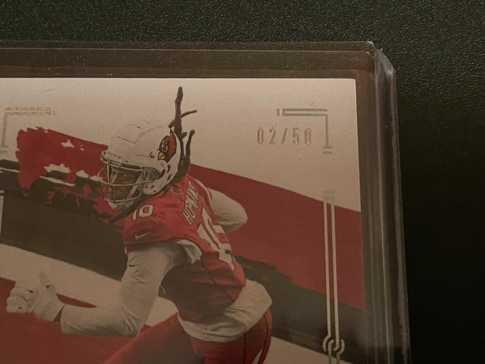 2021 Impeccable DeAndre Hopkins Silver Parallel 02/50 Card - Image 2 of 3