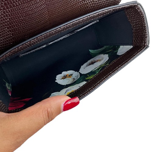 Dolce&Gabbana Women's Embellished DG Stone-Flowers Shoulder Bag Brown Sz Small - 第 8/8 張圖片
