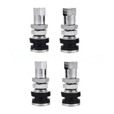 4pcs Bolt Valve Flush Mount Metal Chrome Tire Valve Stems High Pressure