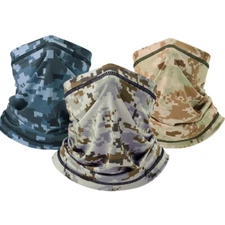 Mens Tactical Neck Gaiter Windproof Scarf Breathable Half Face Mask Bandana