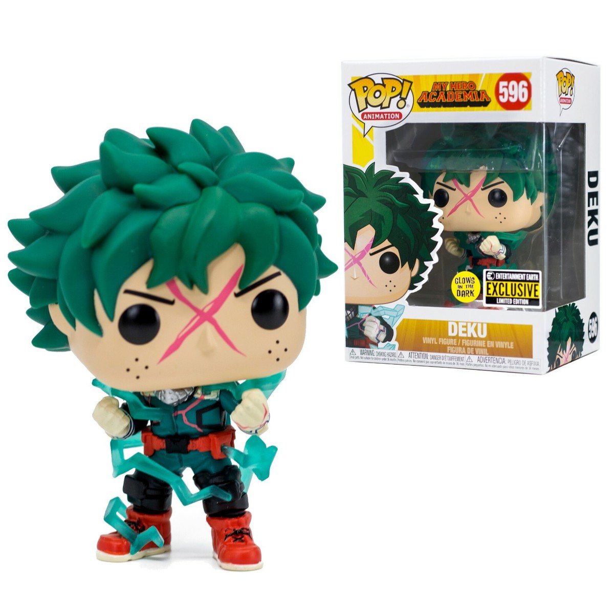 My Hero Academia Deku Funko Pop #596 Glow In The Dark EE Exclusive