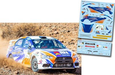 C225 DECAL 1/43 Juan Quintana MITSUBISHI LANCE EVOX Rally Gran Canaria 2018