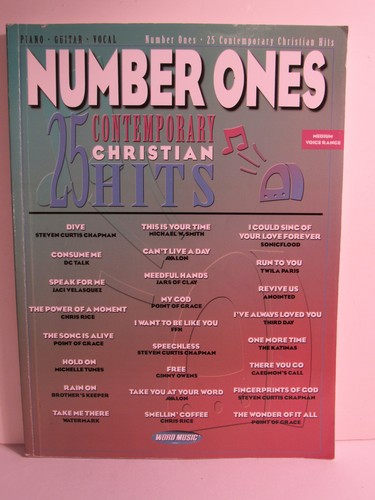 Número uno, cristiano contemporáneo 25 éxitos, rango de voz medio, piano, guitarra, voz - Imagen 1 de 2