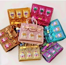 Mini House Shiny Handbags Charm, Handbags accessories, key chains