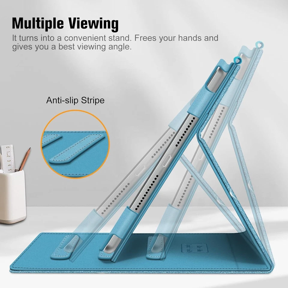 Funda para iPad 9ª/8ª/7ª Generación 2021/2020/2019 10,2 Pulgadas Soporte Cubierta con Bolsillo Foto 4 de 4