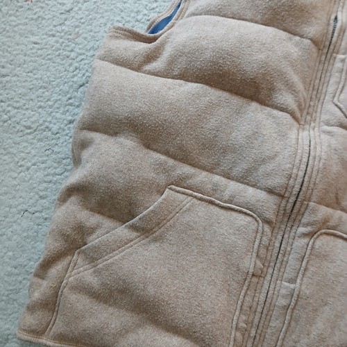 Johnnie O Vest Mens Large Brown Quilted Camper Zip Up Jacket Hiking Insulated - Picture 3 of 18