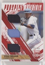 2019 Elite Extra Edition Triple Prospect Materials Red /49 Vidal Brujan n1u