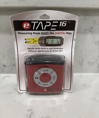 New Sealed eTape 16 Digital Measuring Tape Large Display Red NEW IN PACKAGE