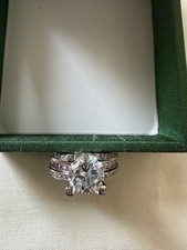 Sterling Silver Ring with Cubic-Pink Quartz Stone Size-8 2.5 Ct. pink Princess