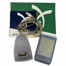 Handspring Visor Deluxe 8MB PDA Blue w/Stylus Cover Cradle Instructions Tested