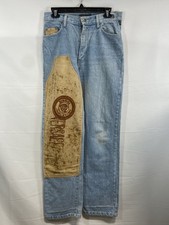 Vintage Y2K Versace Jeans Couture Men's Blue Medusa Graphic Jeans Size 32