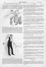 BILLIARDS John Roberts v Frank Ives Match at Knightsbridge - Antique Print 1893
