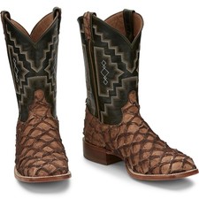 Tony Lama 11in Mens Chocolate Leviathan Big Bass Cowboy Boots