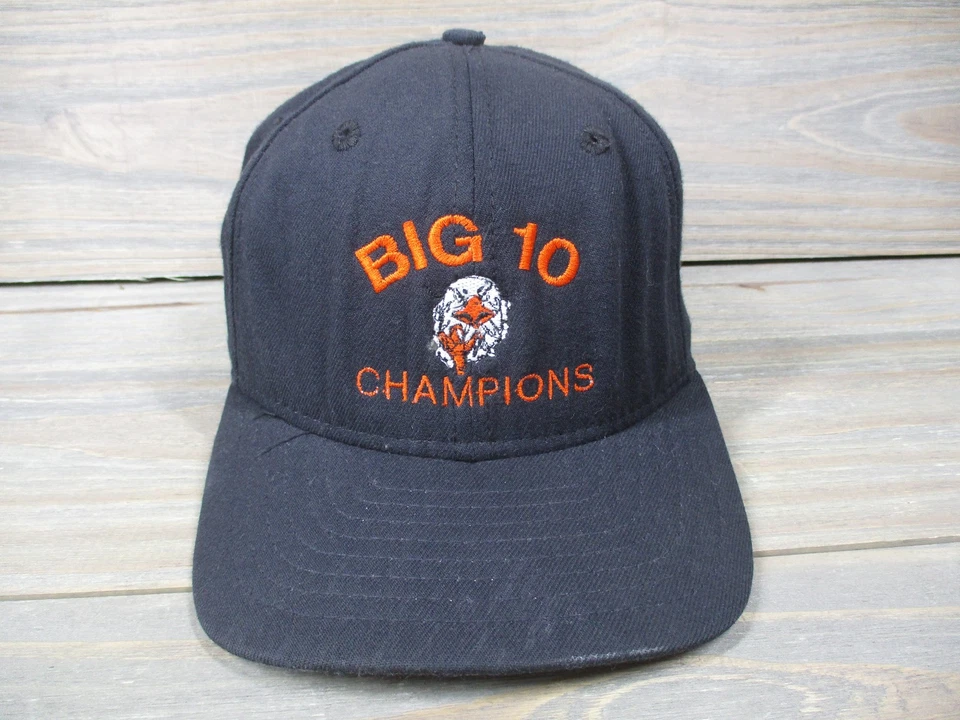 Vintage Illinois Fighting Illini Hat Cap Fitted Mens 7 1/4 NCAA Football New Era - Image 2 of 4