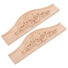 2 Pcs Wood Carvings for Furniture Corner Appliques Architectural Decorative