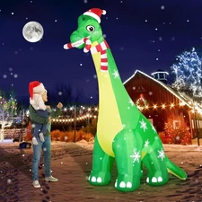 13 FT Giant Christmas Inflatable Dinosaur Outdoor Decoration, Blow up Yard Dinos