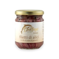 Filetti di alici in olio di semi di girasole, 180 gr - Delfino Battista