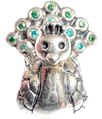 Pandora Sterling Silver Peacock Teal & Green CZ Charm 791227MCZ