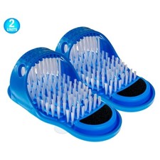 2xShower Foot Scrubber Cleaner Sandal Suction Cup Massager Scrubs Brushes Pumice