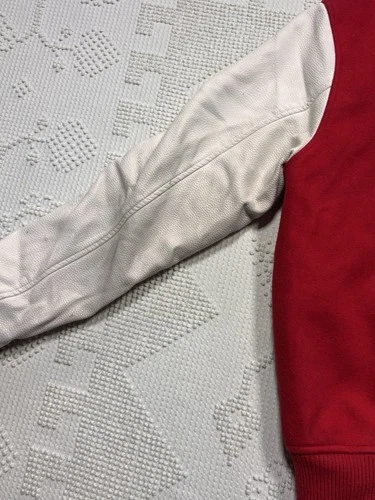 Roku Studio Stoned And Successful Varsity Jacket Red White Mouth Tongue Men’s S image 21