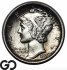 1923 Mercury Dime, Near Gem BU++, Full Split Bands