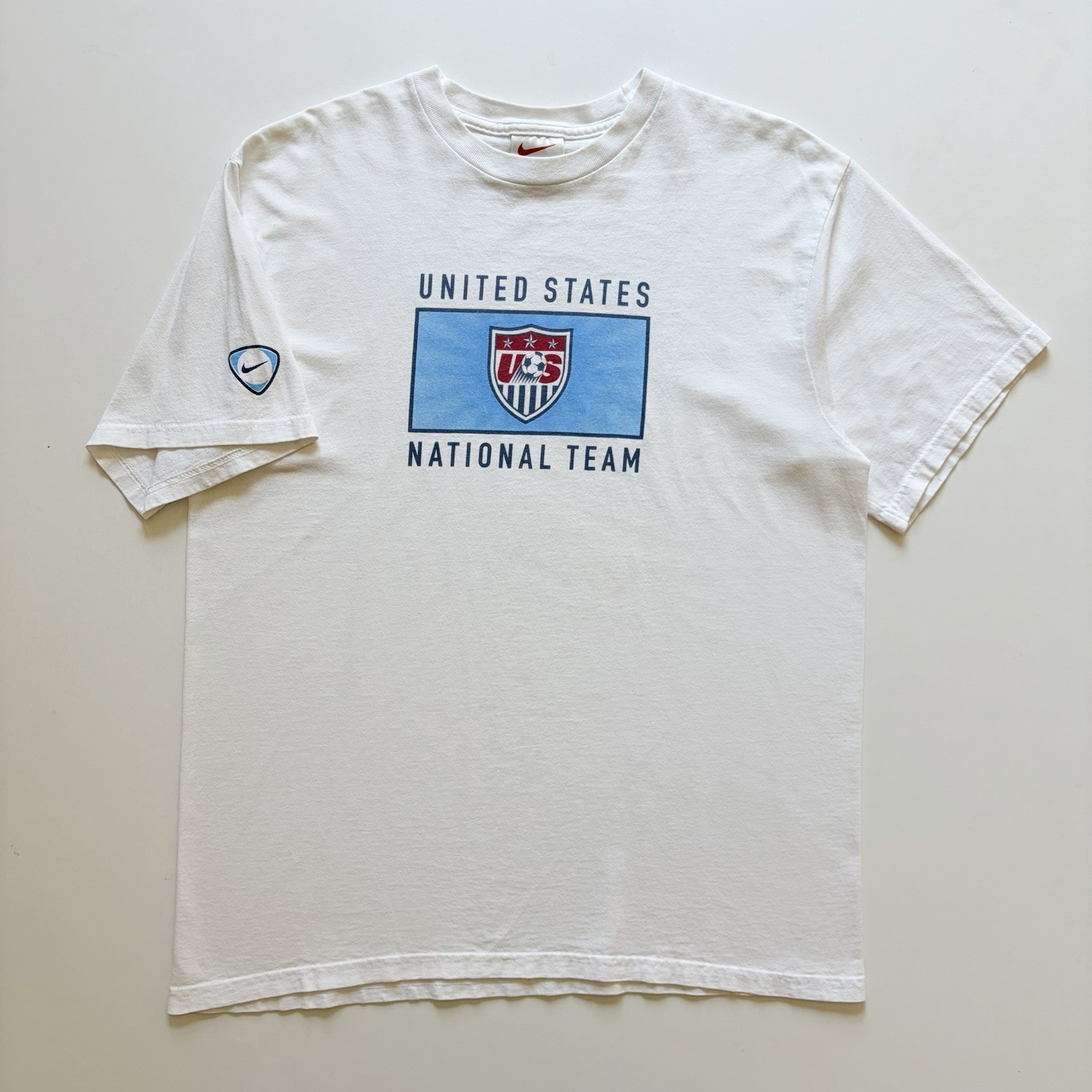 Vintage Nike United States USMNT Soccer Shirt Size Medium White Made In USA Rare