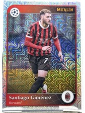 2025 Topps Merlin UEFA Santiago Gimenez Mojo Refractor AC Milan #153