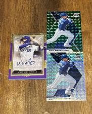 Whit Merrifield KC Five Star Signed /50- Mosaic Sliver/ Green Prizm (3) Card Lot