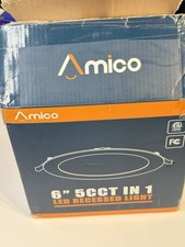 Amico 6  LED Recessed Light 5CCT Ultra Thin Canless Ceiling Light   White