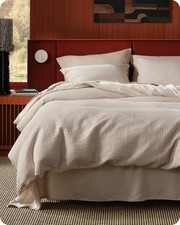 Cotton Duvet Cover King - 100 Cotton Waffle Weave Linen Color