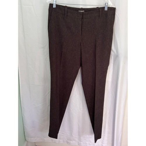 Mandée Dress Pants Women Sz 5 Gray & Black Stripes Button Career Wide