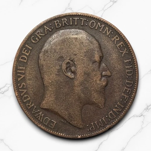 1908 Edward VII Penny — photo from another recent sale