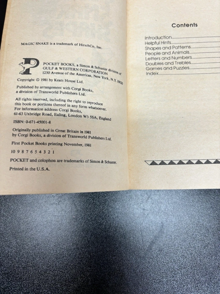 VTG Snake Cube Rubiks Puzzle NEW w/ Magic Shapes Book By Michael Balfour, 1981 - Image 3 of 4