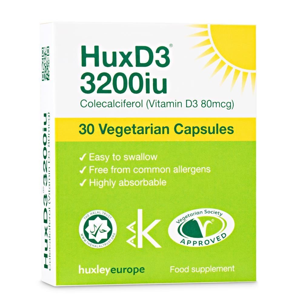 Huxley Europe HuxD3 Vitamin D3 3200iu 30 Capsules - 2 Pack