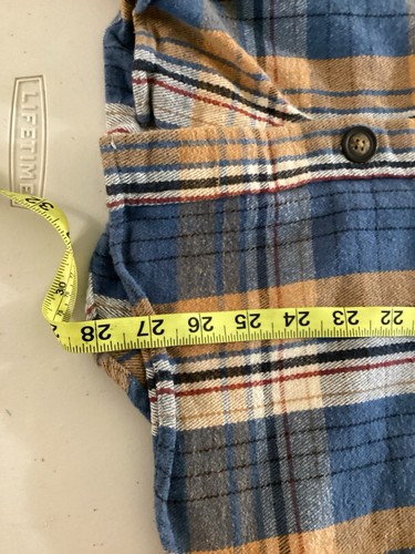 Camisa Scully Para Hombres Grande Azul Tostado Manta a Cuadros Franela Punto Más Lejano Occidental - Imagen 9 de 9