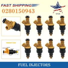 SET OF 8 Fuel Injectors 0280150943 For 2001-2003 Ford F-150 4.6L 5.0L 5.4L 5.8L