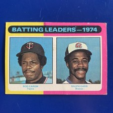 1975 Topps - League Leaders Rod Carew, Ralph Garr #306 HOF Minnesota Twins VG/EX