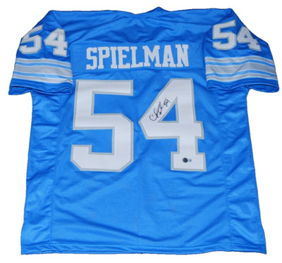 デトロイト・ライオンズ ユニフォーム 54 Spielman サイズ48 CHRIS SPIELMAN signed (DETROIT LIONS) custom football jersey