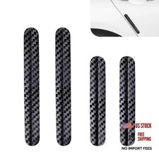 4 PCS Car Door Anti-Collision Strips, Carbon Fiber Scratch Resistant Door Edge