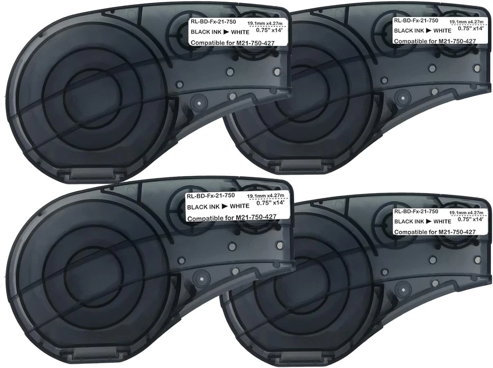 Cinta de etiquetas de vinilo translúcido M21-750-427 - Ideal para organización de cables y alambres Foto 3 de 4